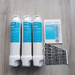 New Bogda 3 Pack B0022 Refrigerator Water Filter 6 months 200 gallons